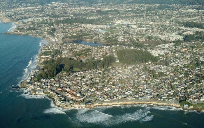 aerial view of Live Oak and Pleasure Point