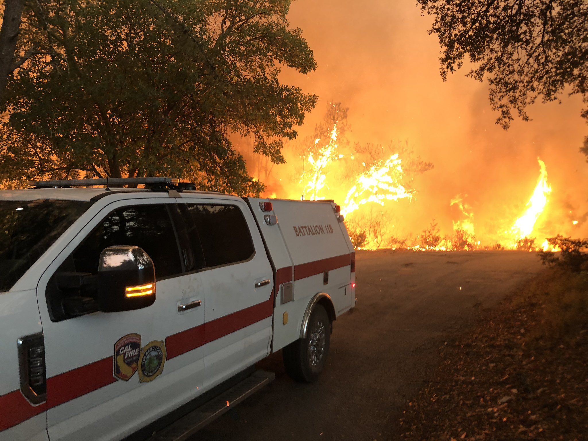 Firefighters protect Boulder Creek Ben Lomond Felton Santa Cruz