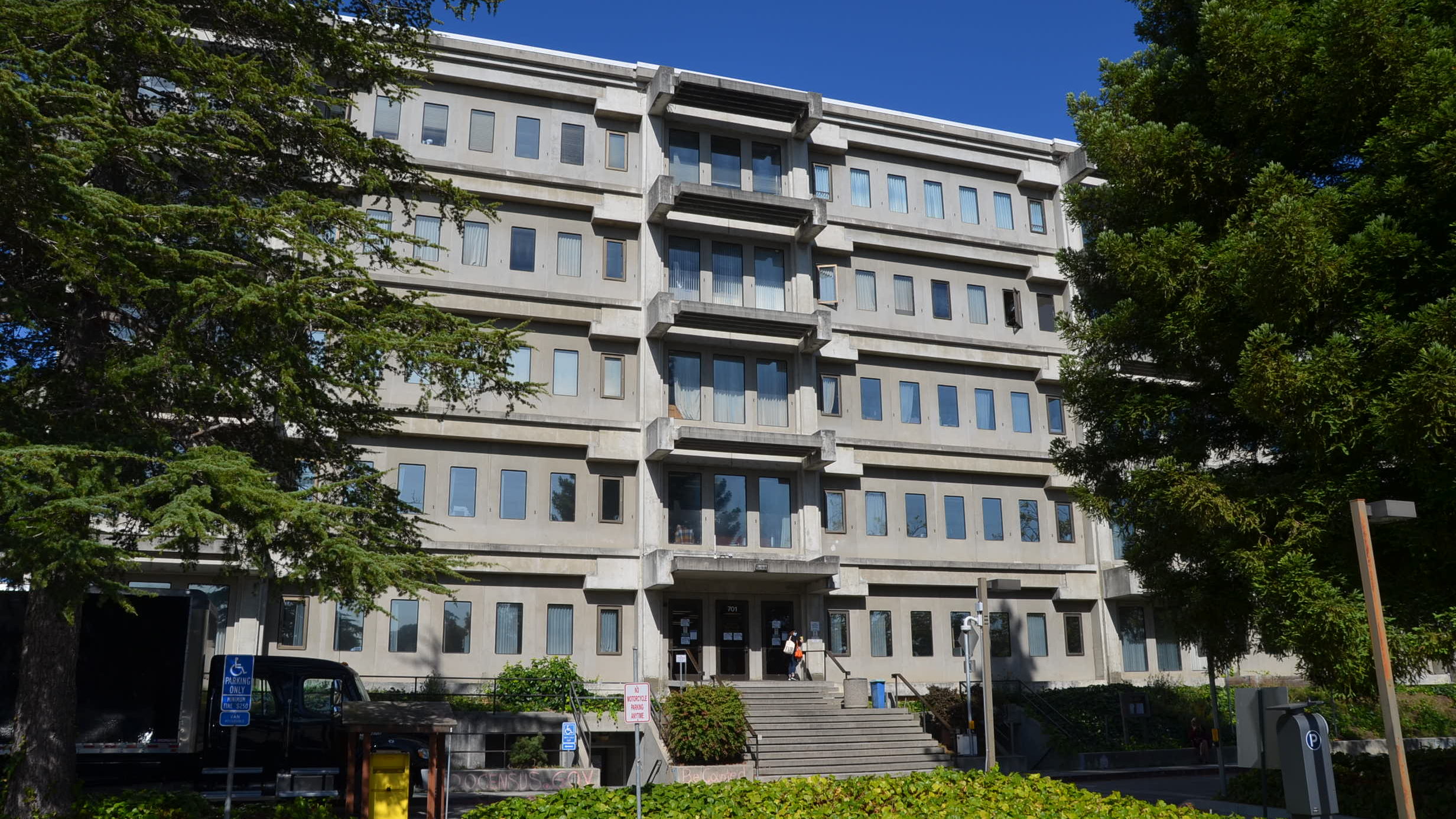 Santa Cruz County government building on Ocean St. in Santa Cruz.