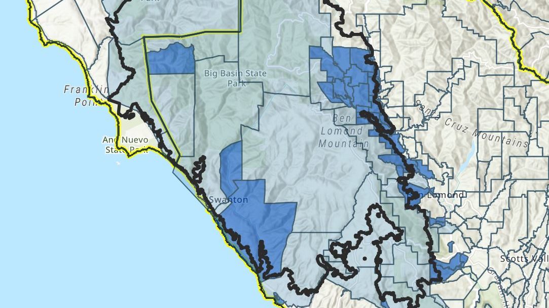 Mud slide risk mounts in San Lorenzo Valley Swanton Santa Cruz