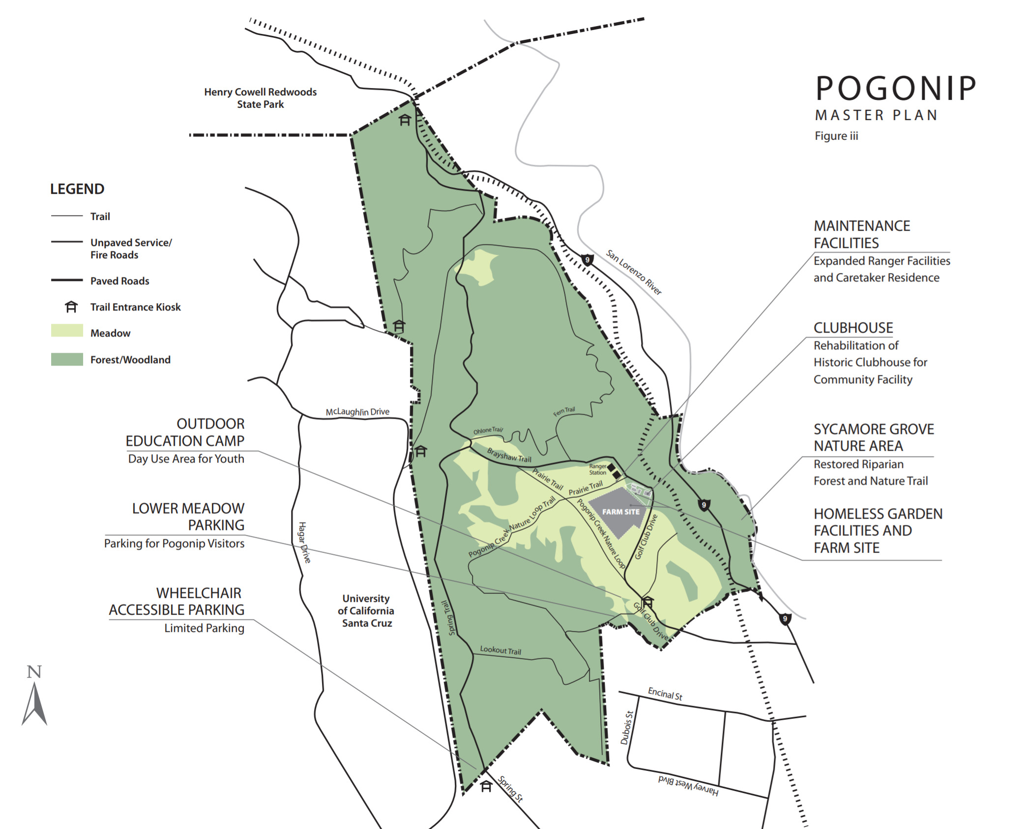 map of Pogonip Homeless Garden Project proposed location