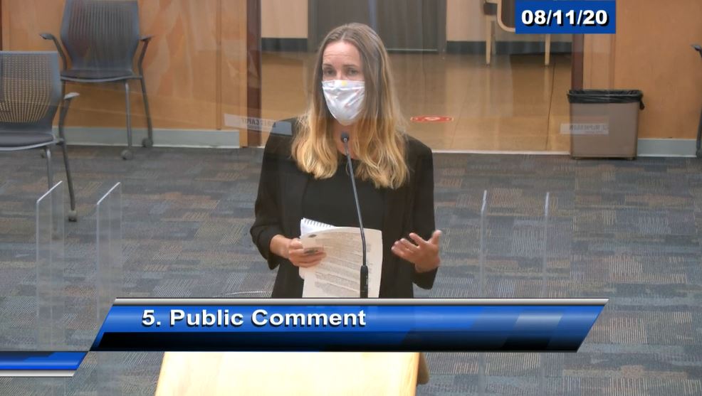 public comment at a Santa Cruz County Board of Supervisors meeting