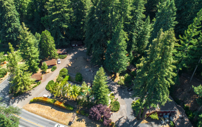 An aerial view of the former Jaye's Timberlane resort