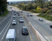 Highway 1 traffic in Santa Cruz