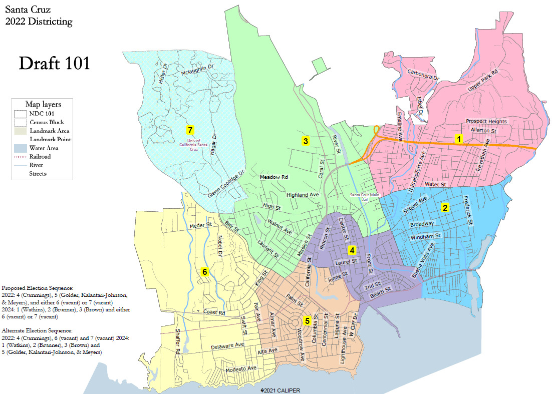 Residents weigh draft maps for Santa Cruz City Council districts