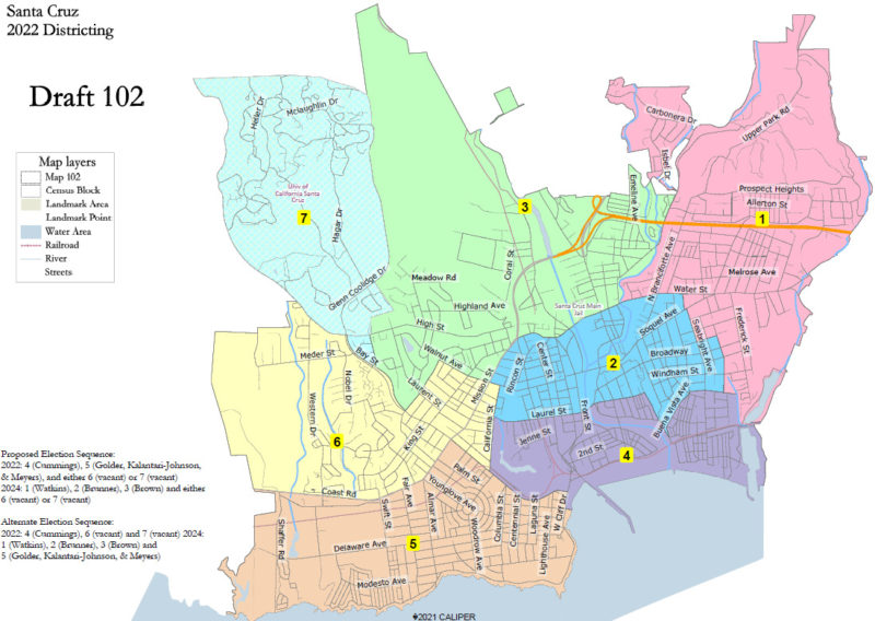 Residents weigh draft maps for Santa Cruz City Council districts ...