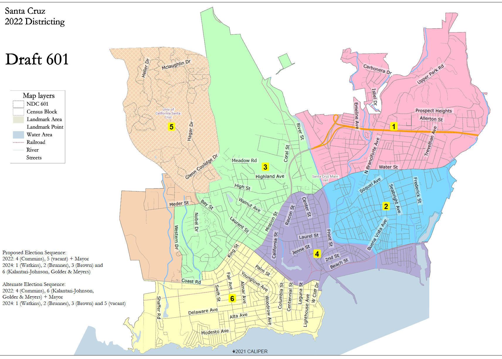 Residents weigh draft maps for Santa Cruz City Council districts