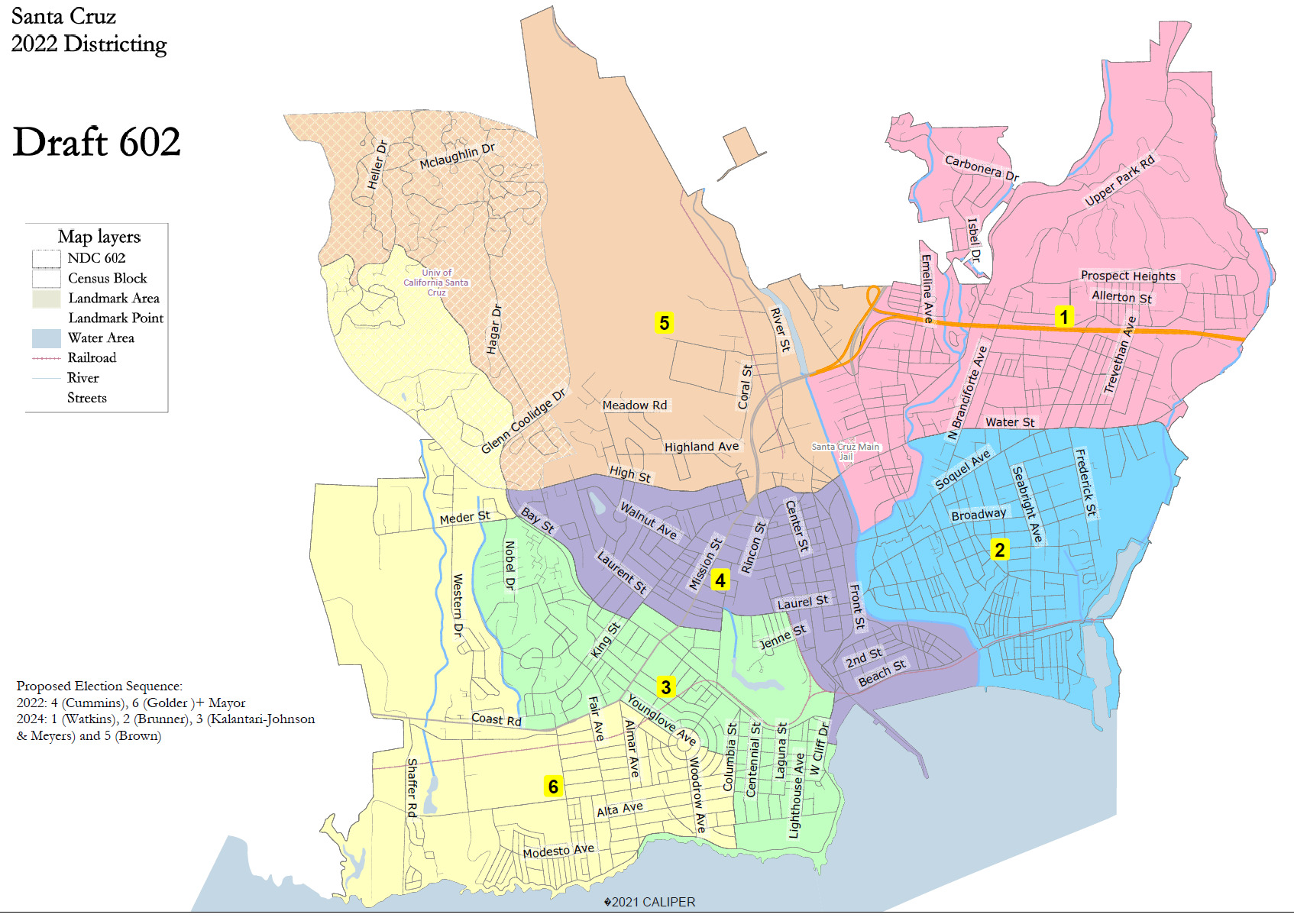 Residents weigh draft maps for Santa Cruz City Council districts