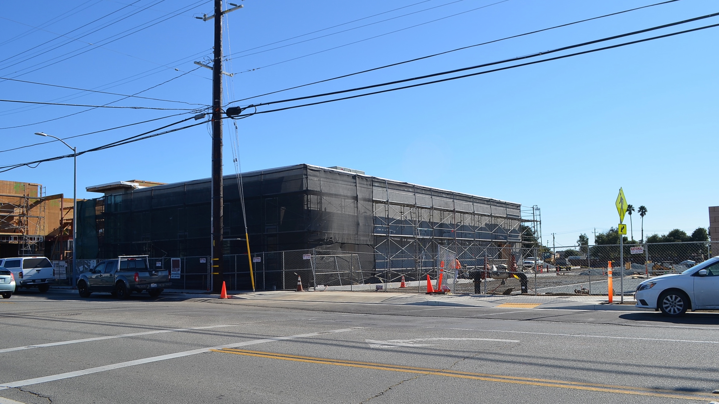 Construction continues on the housing part of Bienestar Plaza on Capitola Road in Live Oak that includes affordable housing and two health clinics.