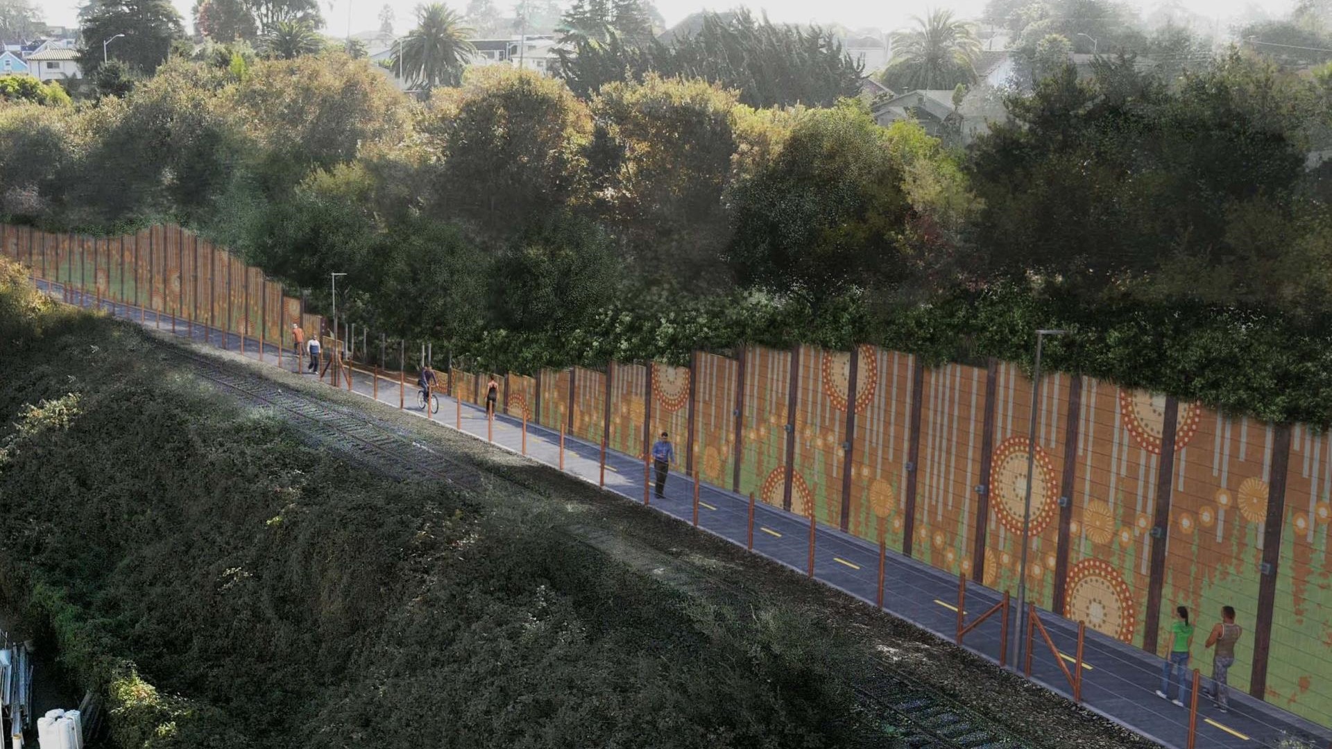 segment 7 phase 2 Coastal rail trail city of santa cruz july 2022 retaining walls