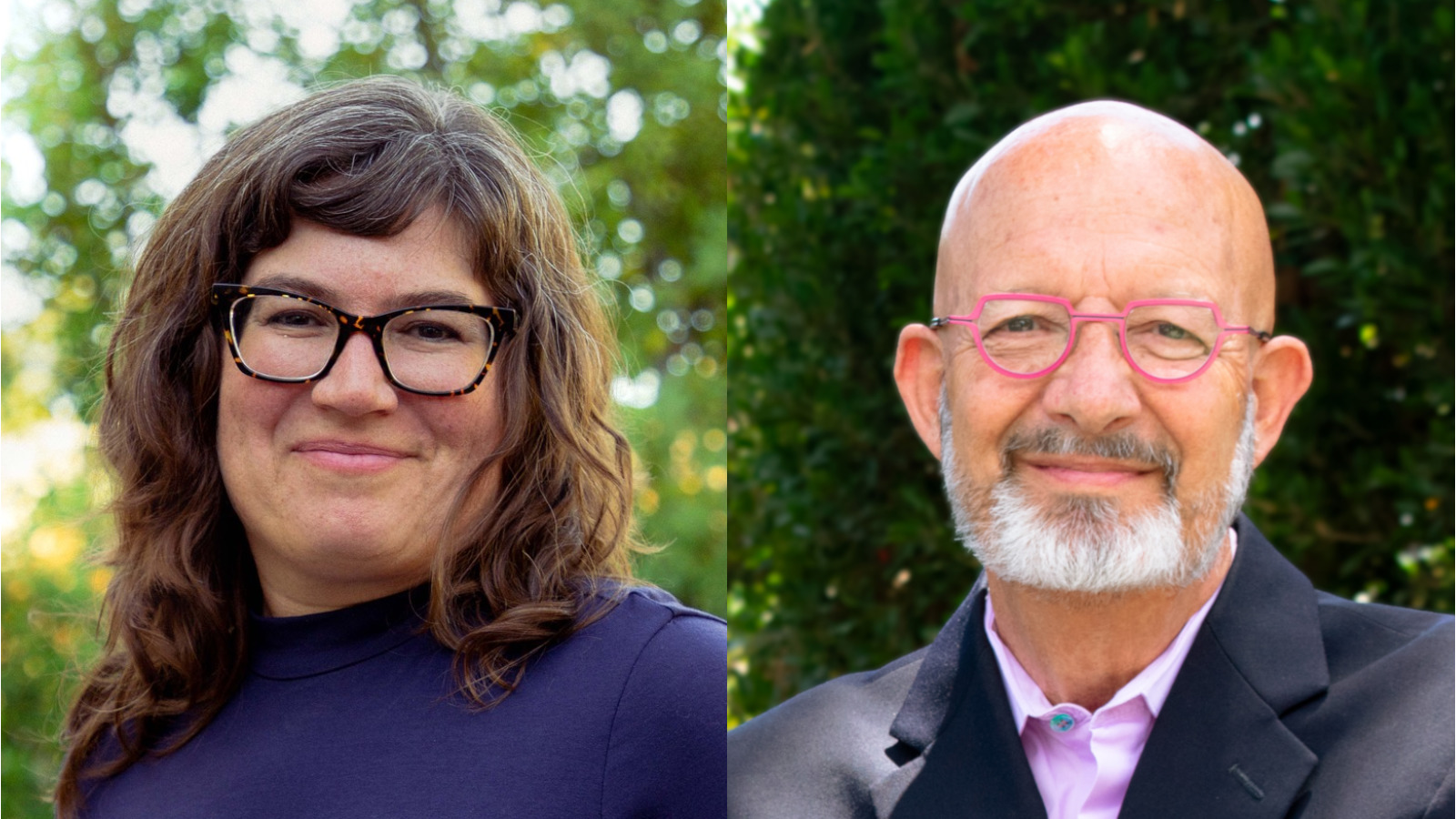 Joy Schendledecker and Fred Keeley headshots