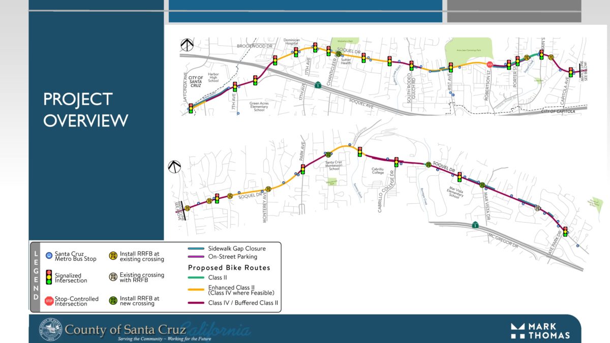 Soquel Drive bike lane project expected in summer Santa Cruz Local