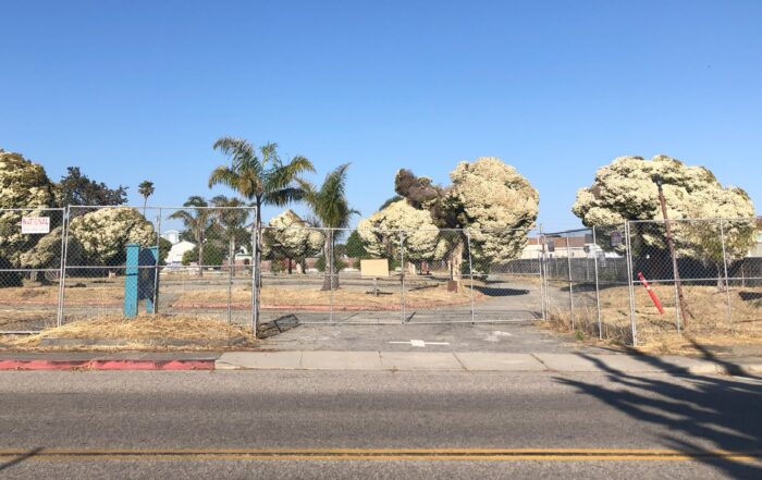 The site of a proposed housing development in Capitola.