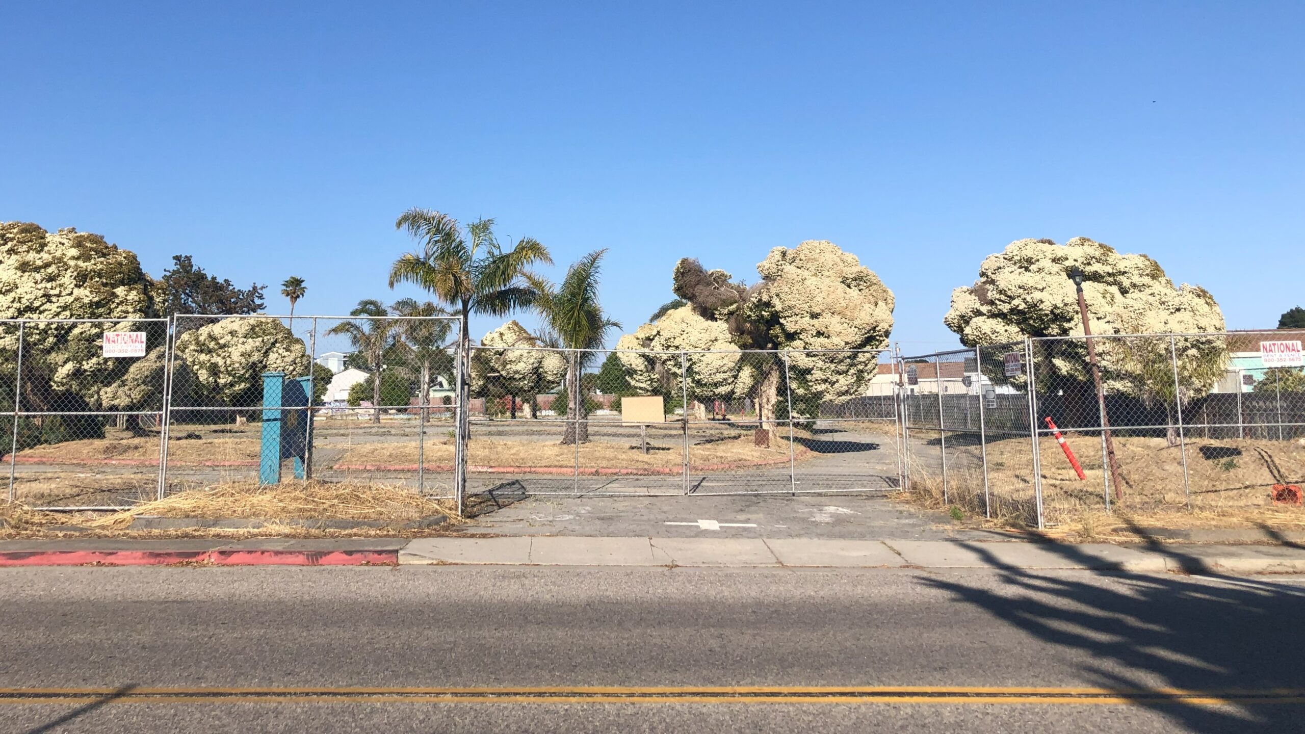 The site of a proposed housing development in Capitola.