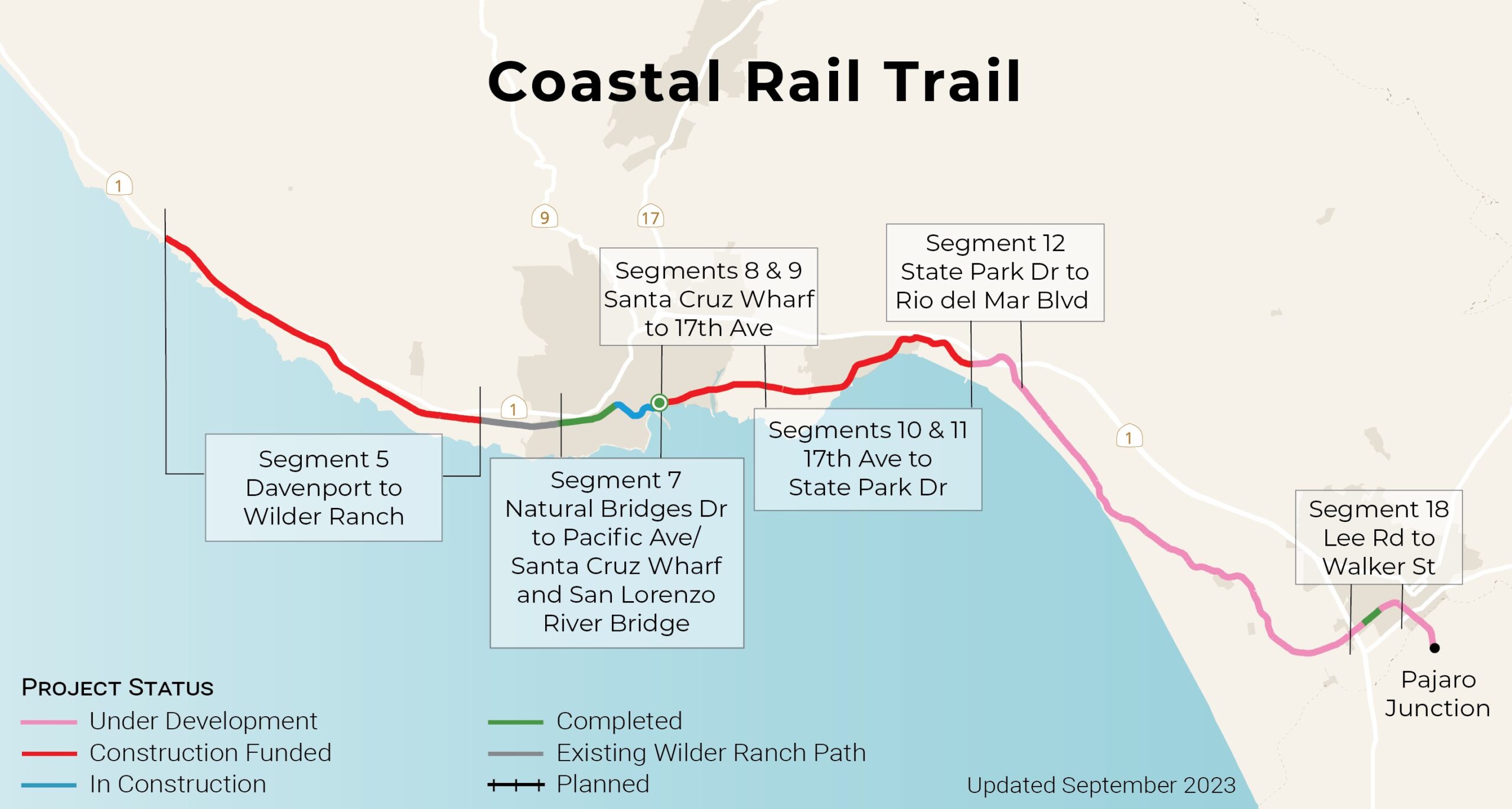 Santa Cruz rail-trail segment to finish in February - Santa Cruz Local
