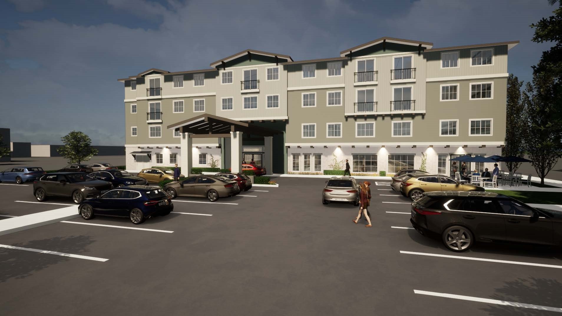 Rending of a proposed senior living complex in Capitola.