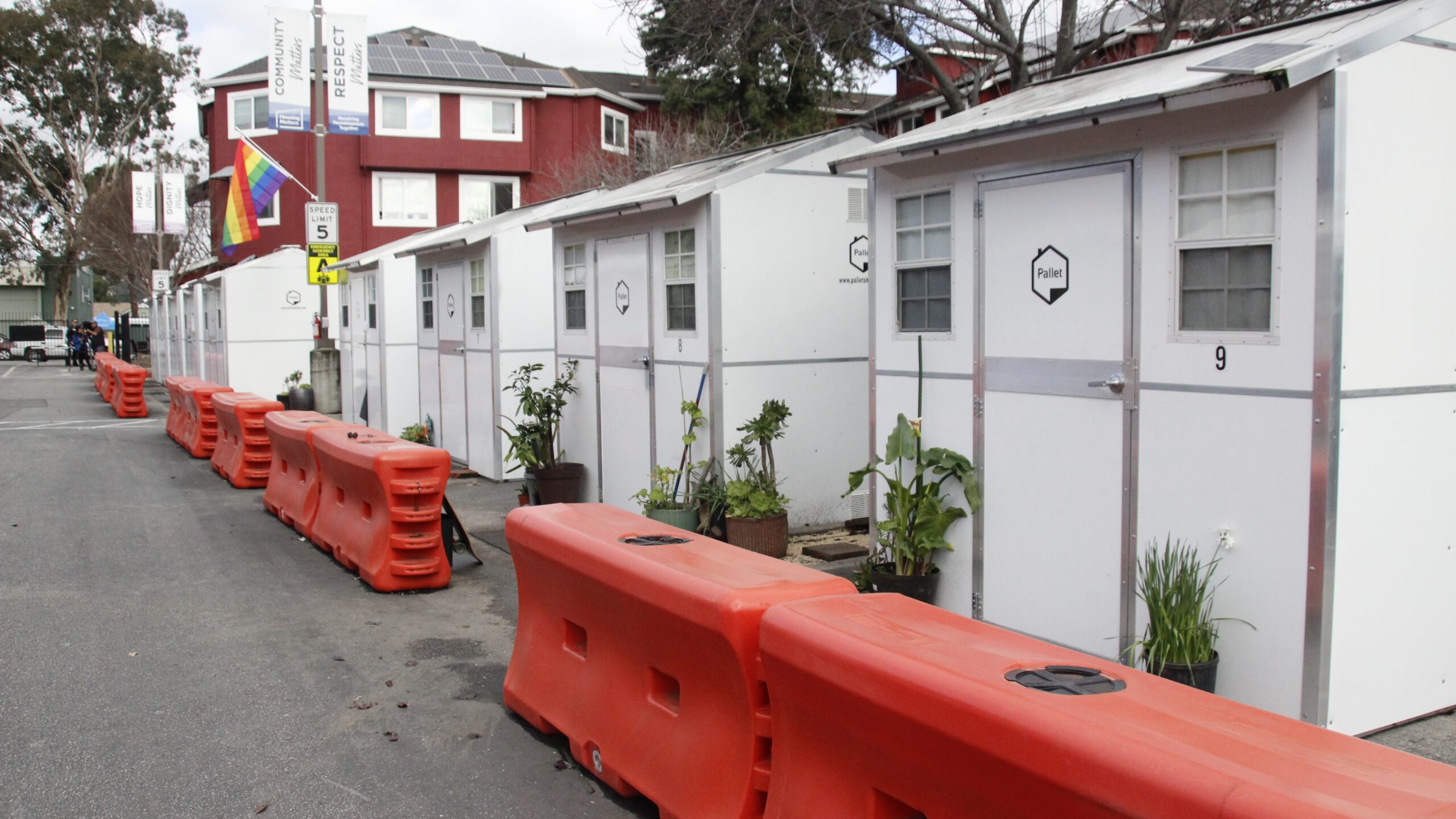Pallet shelters are one of the homeless services aimed at reducing homelessness.