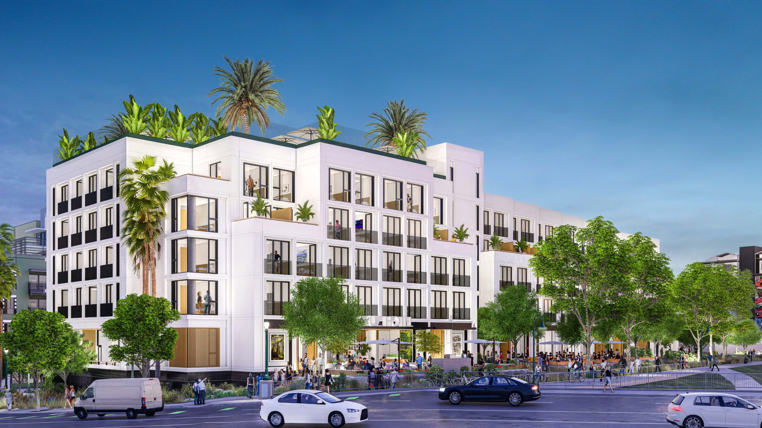 A rendering of the proposed Front Street hotel in Downtown Santa Cruz.