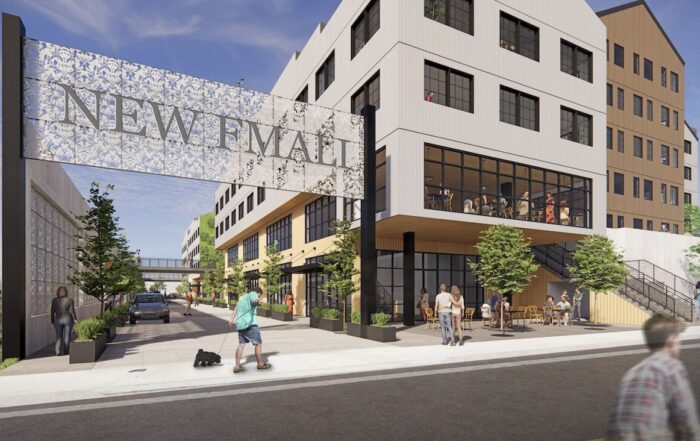 A proposed housing and commercial complex at 831 Almar Ave. would be dubbed "New Fmali," a reference to the tea company that operated there for decades.