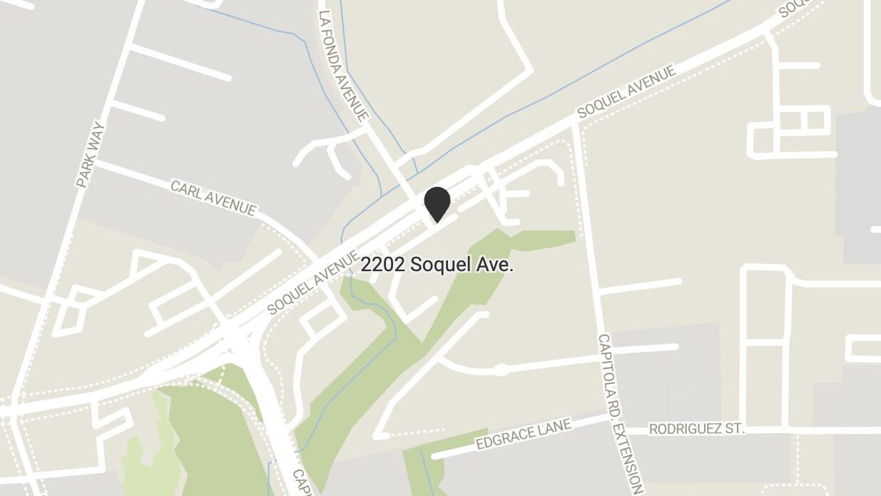 A map of 2202 Soquel Ave. site of a proposed low-barrier navigation center.