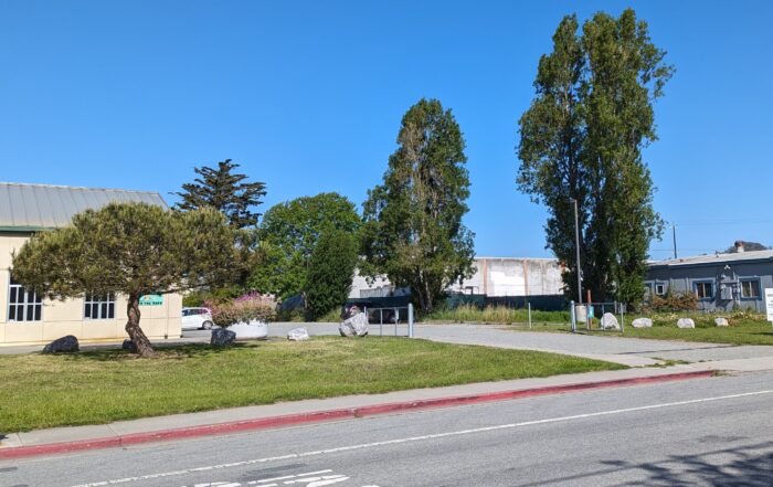A photo of the site of the proposed workforce housing for Santa Cruz City Schools.