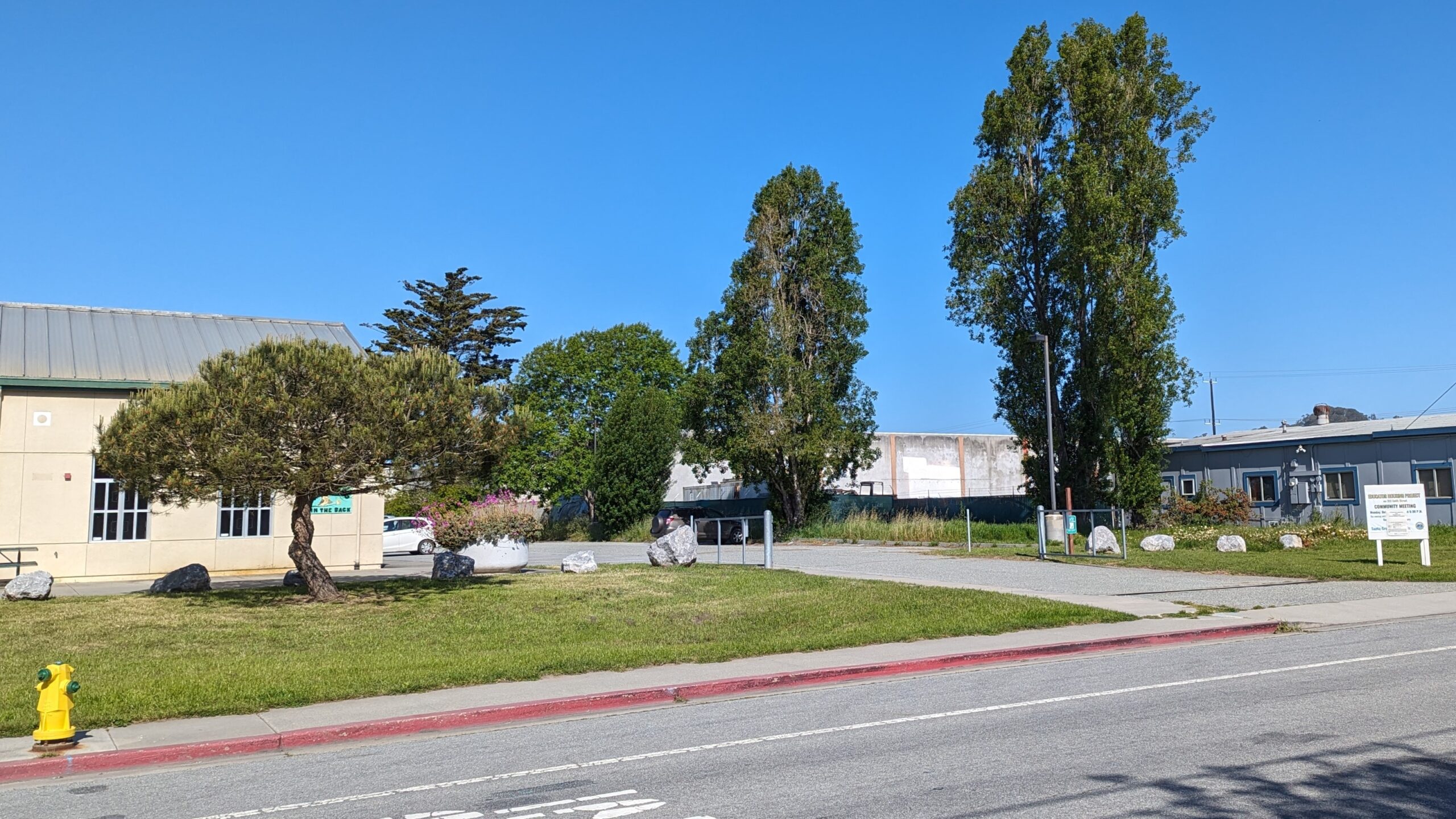 A photo of the site of the proposed workforce housing for Santa Cruz City Schools.