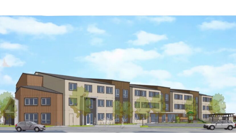 A rendering of the proposed building at Almar Avenue and Rankin Street.