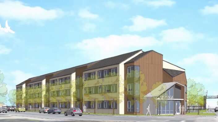 A 38-unit apartment building is proposed at 844 and 850 Almar Ave. in Santa Cruz.