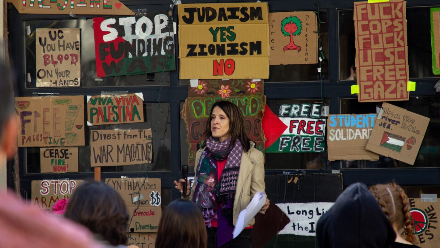 Muriam Davis UCSC gaza camp May 2024 Marcello Hutchinson-Trujillo 16 9