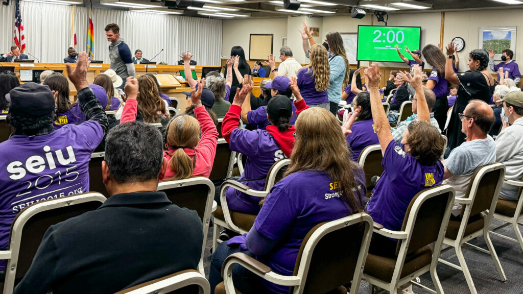 Image for display with article titled In-Home Caregivers Rally for Higher Pay in Santa Cruz County