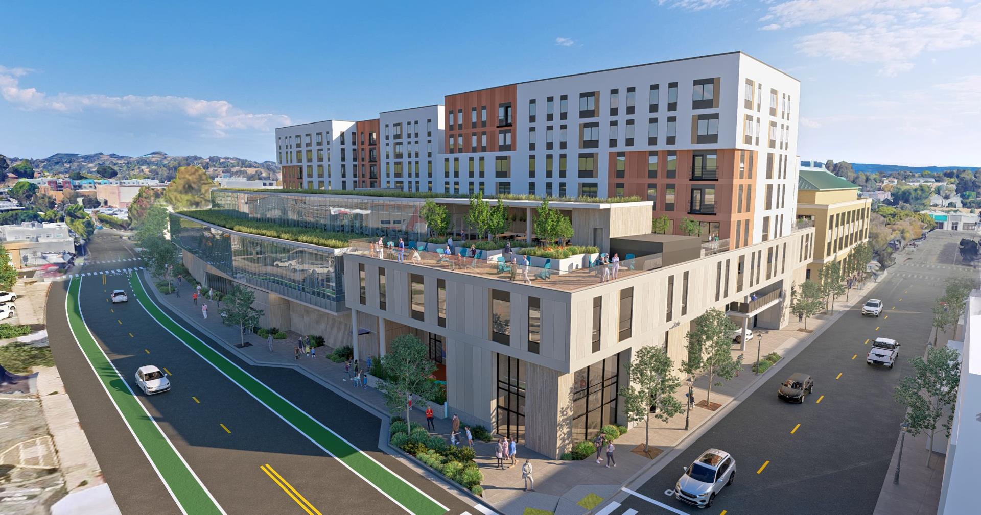 Downtown Santa Cruz Library rendering April 2025 Ten Over Studios