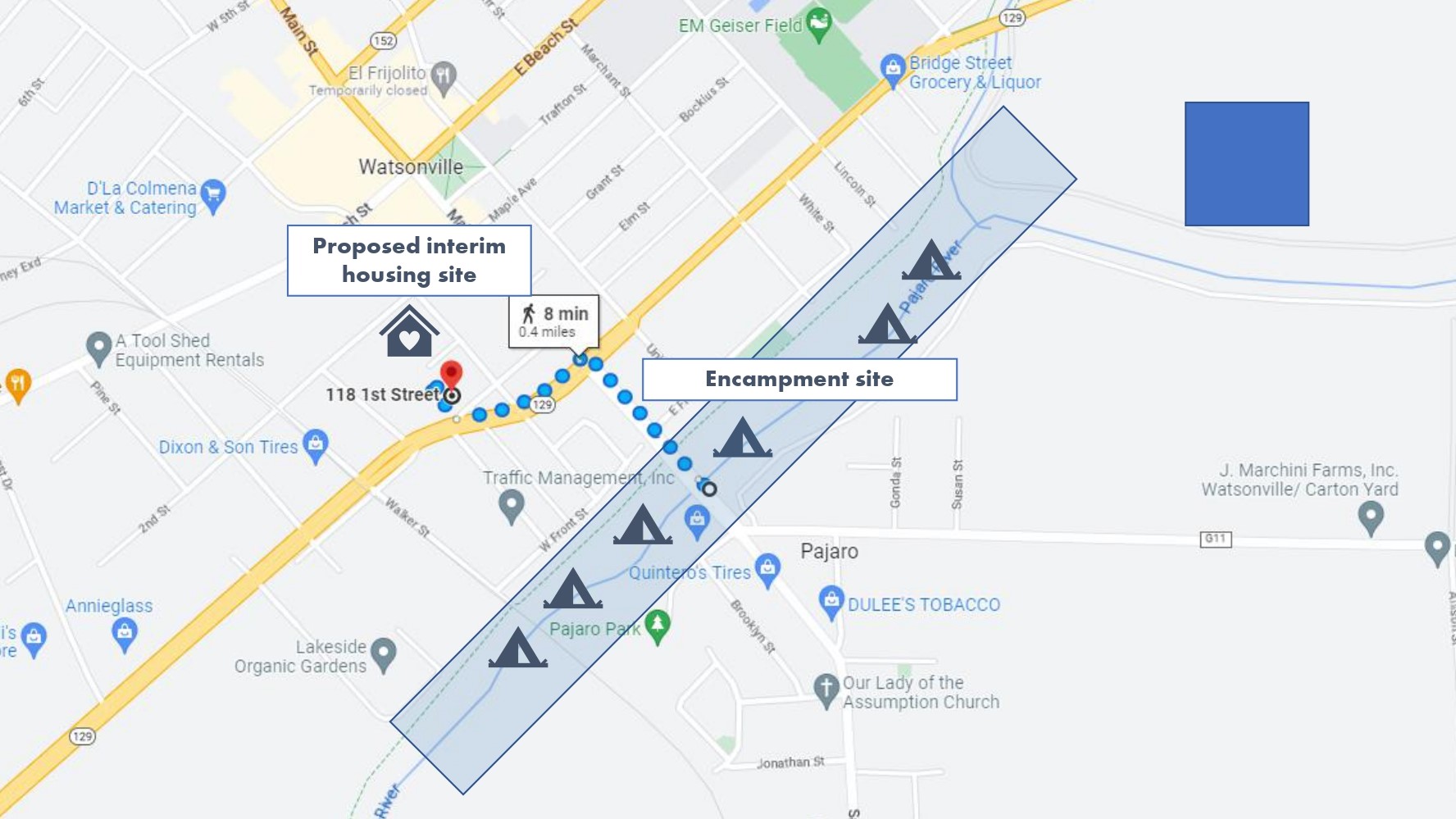 CAB 118 First St Recurso de Fuerza site map May 2025 16 9