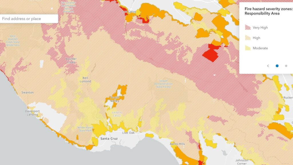 Image for display with article titled New Wildfire Hazard Maps, Rules for Santa Cruz County Residents
