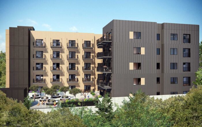 A rendering of a proposed apartment complex at 3500 Paul Sweet Road in Live Oak.