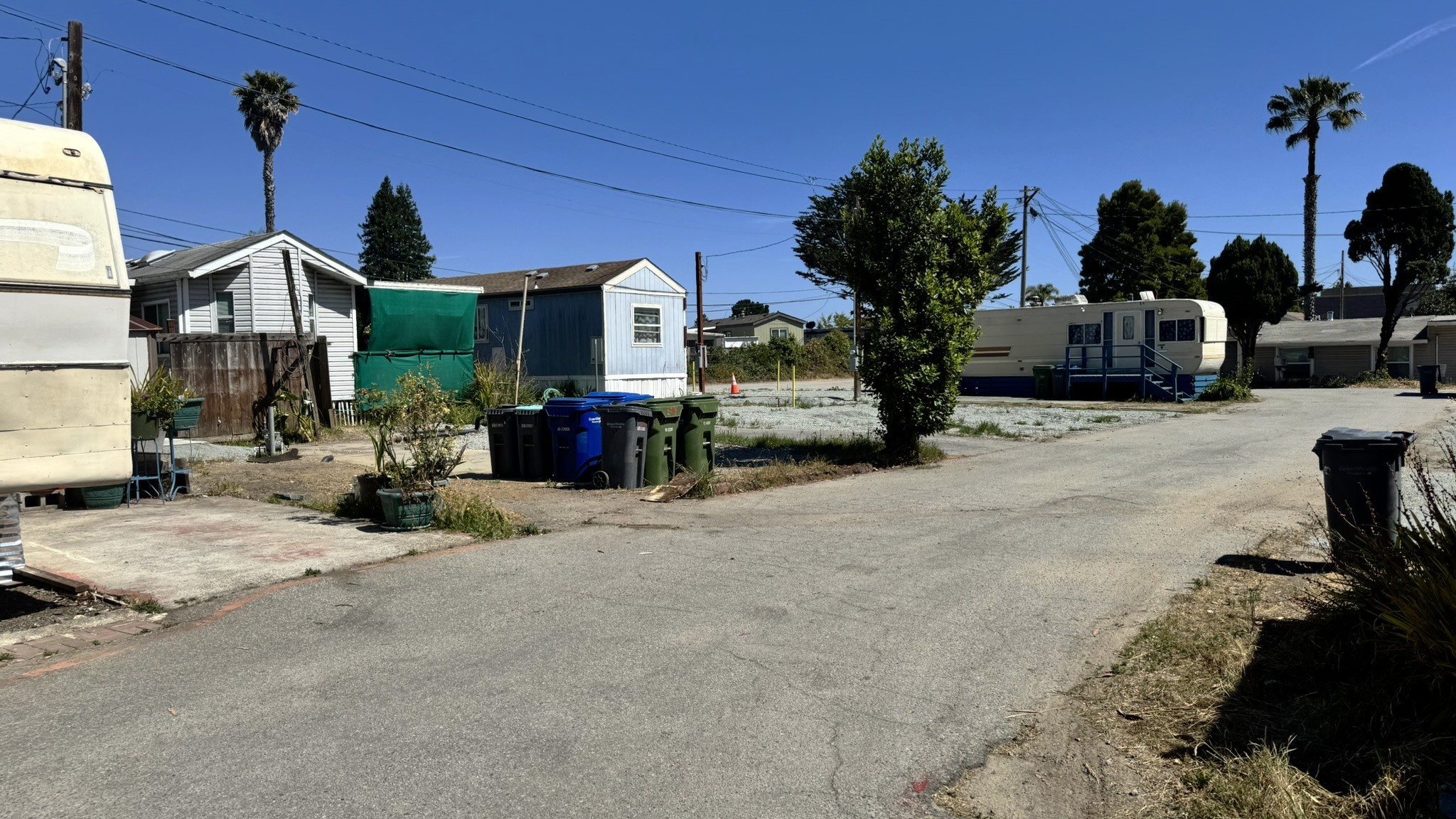 RVs at Soquel Gardens RV Park in Soquel in June 2025.