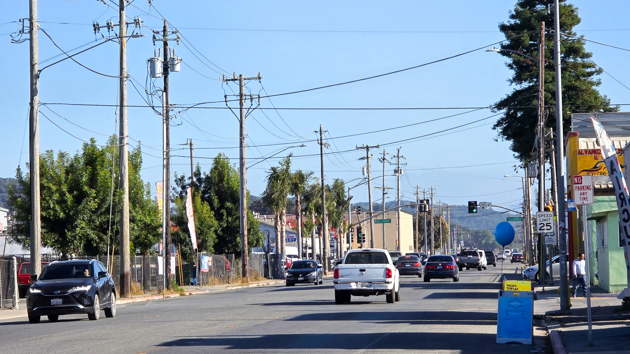 A road in Pajaro in August 2025
